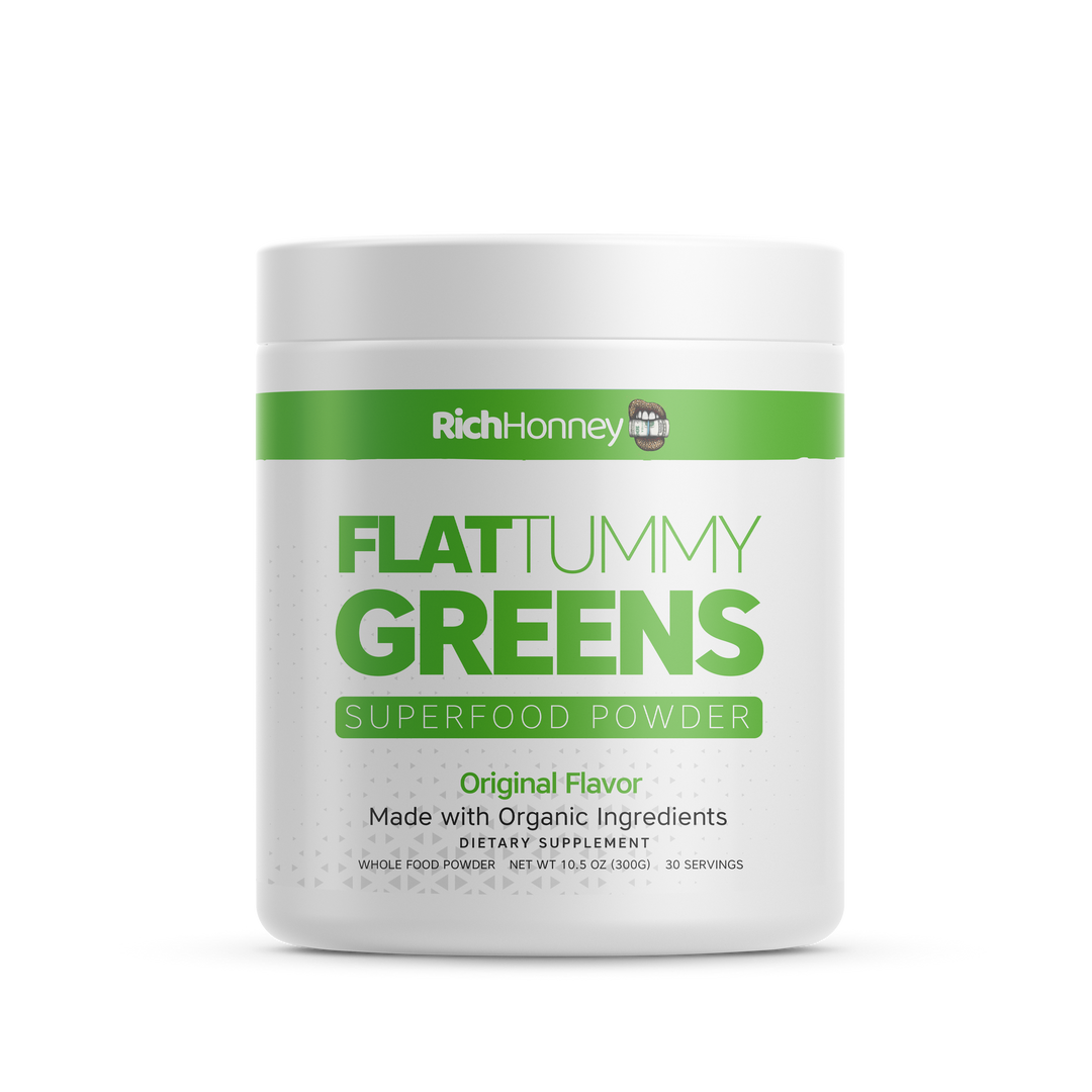 Superfood  Rich Honney Flat Tummy SuperGreens Powder