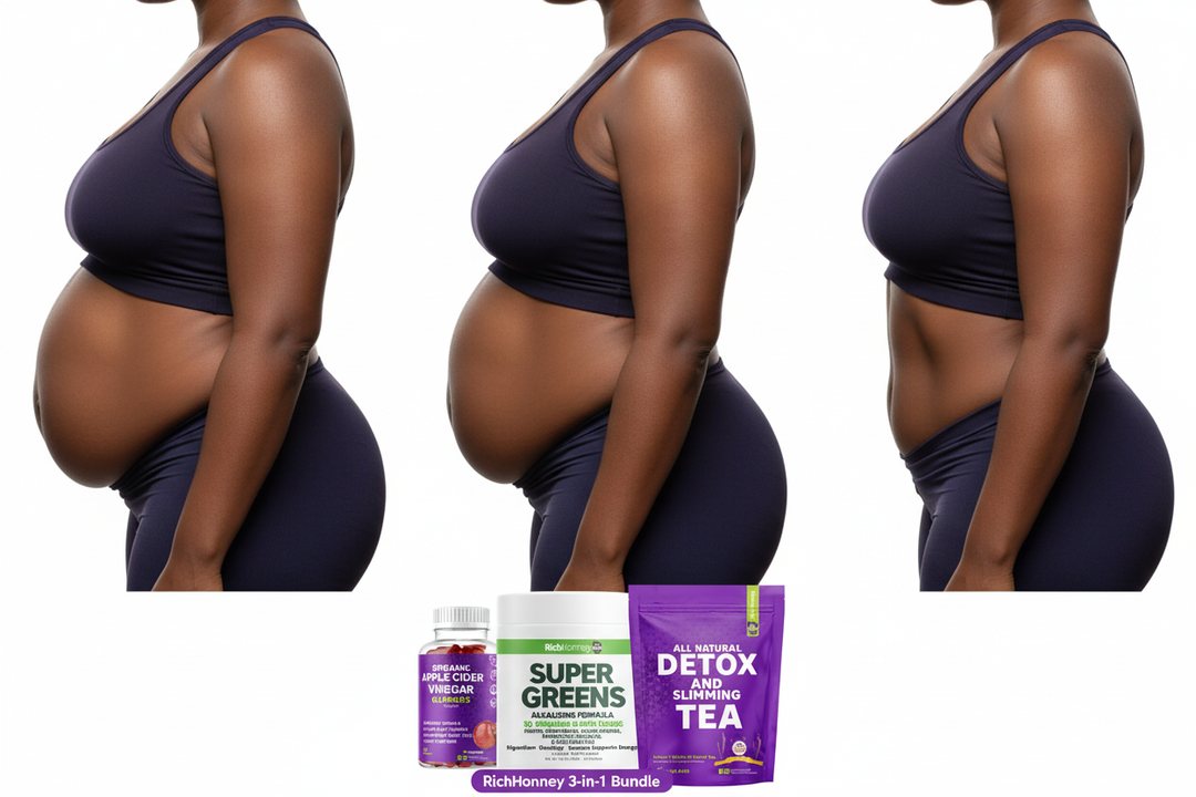 3-in-1 Wellness Bundle – Apple Cider Vinegar, Flat Tummy Tea & Daily Greens Powder